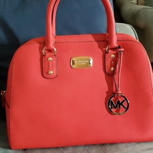 Authentic coral Michael Kors purse
